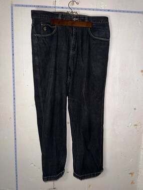 Vintage Rocawear Baggy Wide Leg Jeans Faded Black Size 40
